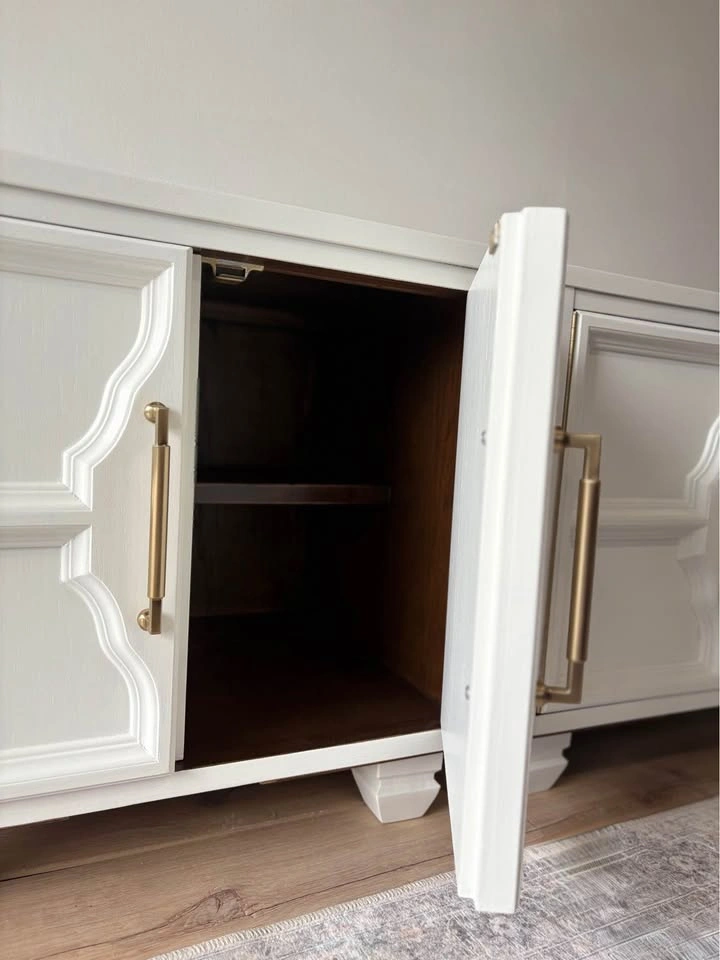 Set of 2 Alabaster White Nightstands | Vintage Farmhouse Bedside - photo 3