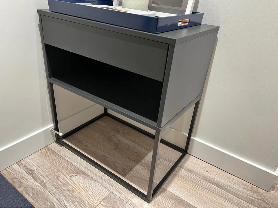 IKEA Night Stand, Black, Side Table with Drawers