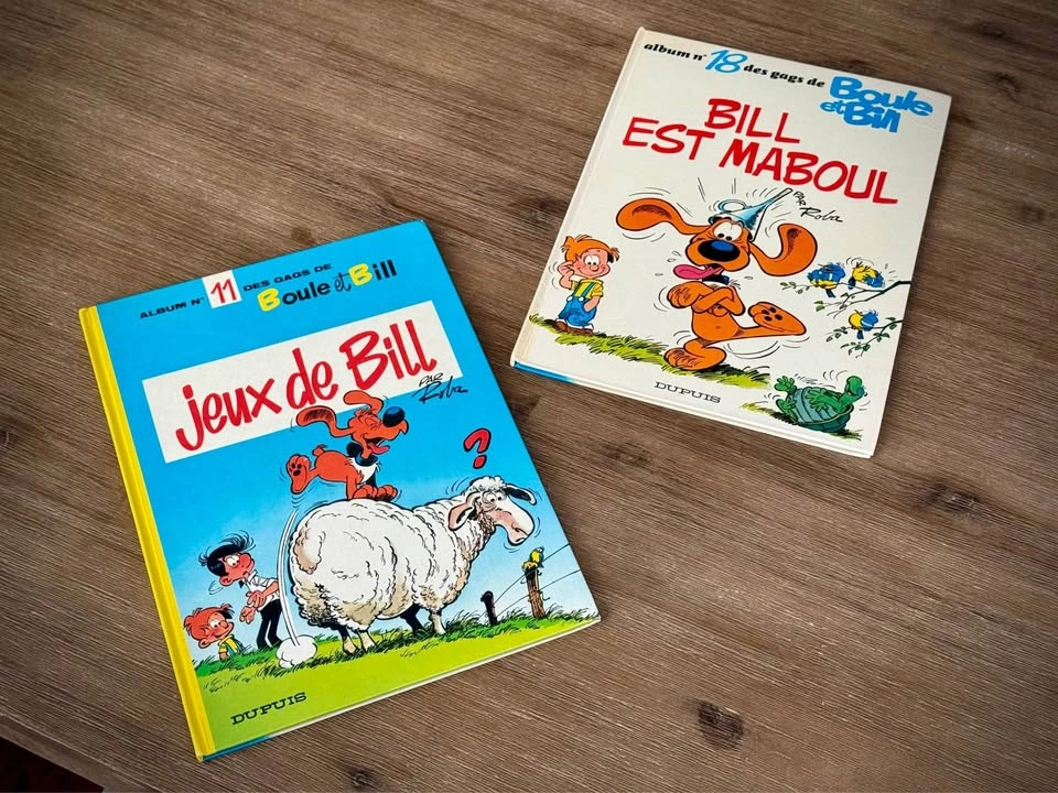 Vintage Boule & Bill French Comic Books (2 Books)
