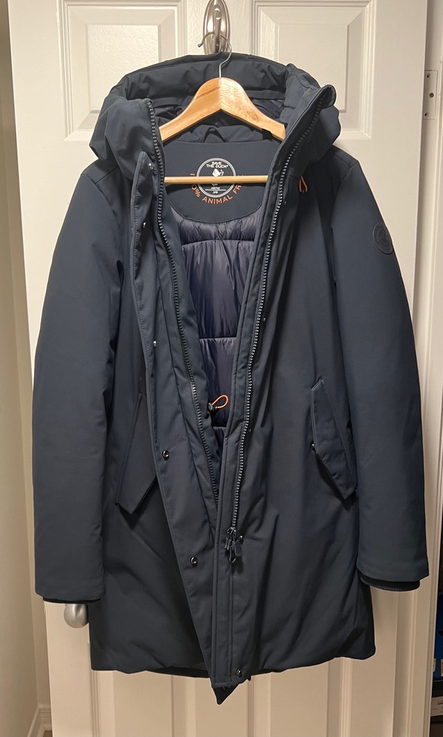 SAVE THE DUCK Long Hooded Parka NELLIE (blue black)