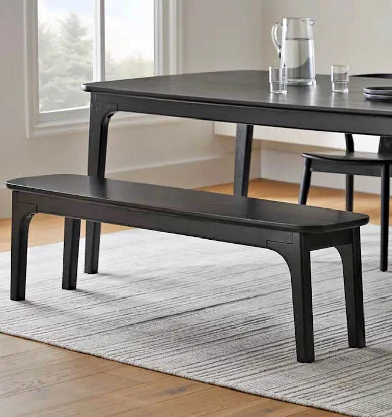 Plumas Black Ash Bench 60"