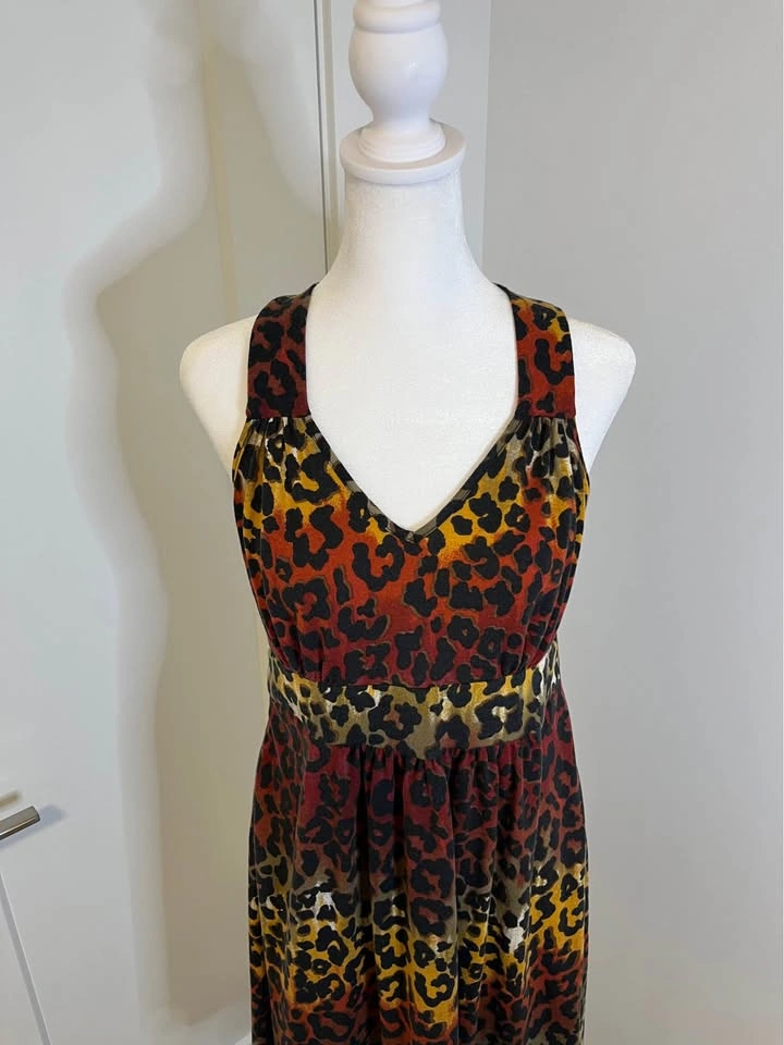 Multi-Coloured Leopard Print Sleeveless Dress - Size M - photo 2