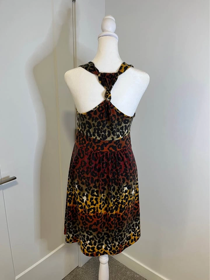 Multi-Coloured Leopard Print Sleeveless Dress - Size M - photo 4