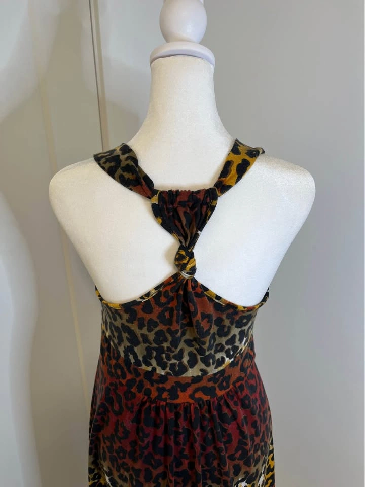 Multi-Coloured Leopard Print Sleeveless Dress - Size M - photo 5