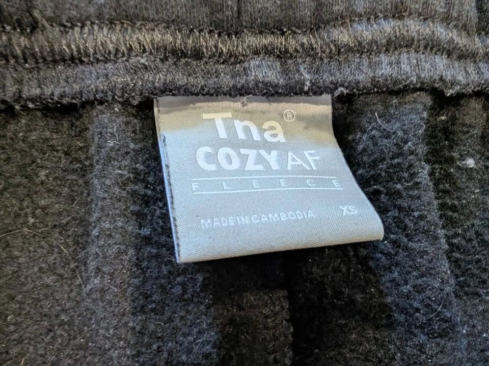 TNA Cozy AF Black Fleece Sweatpants Joggers XS - photo 5