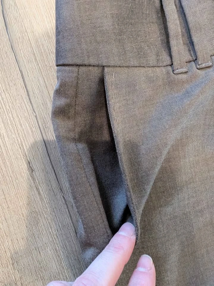 Josef Brown Wool Blend Wide Leg Dress Pants - photo 5