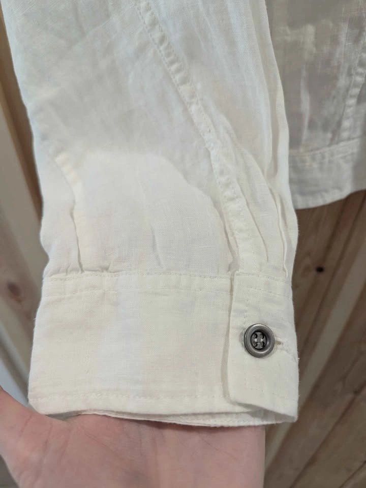 Eileen Fisher White Organic Linen Button Front Jacket 3X - photo 4