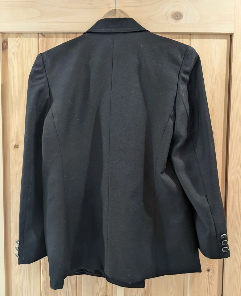 Petites by Demaro 100% Wool Black Double Breasted Blazer - photo 4