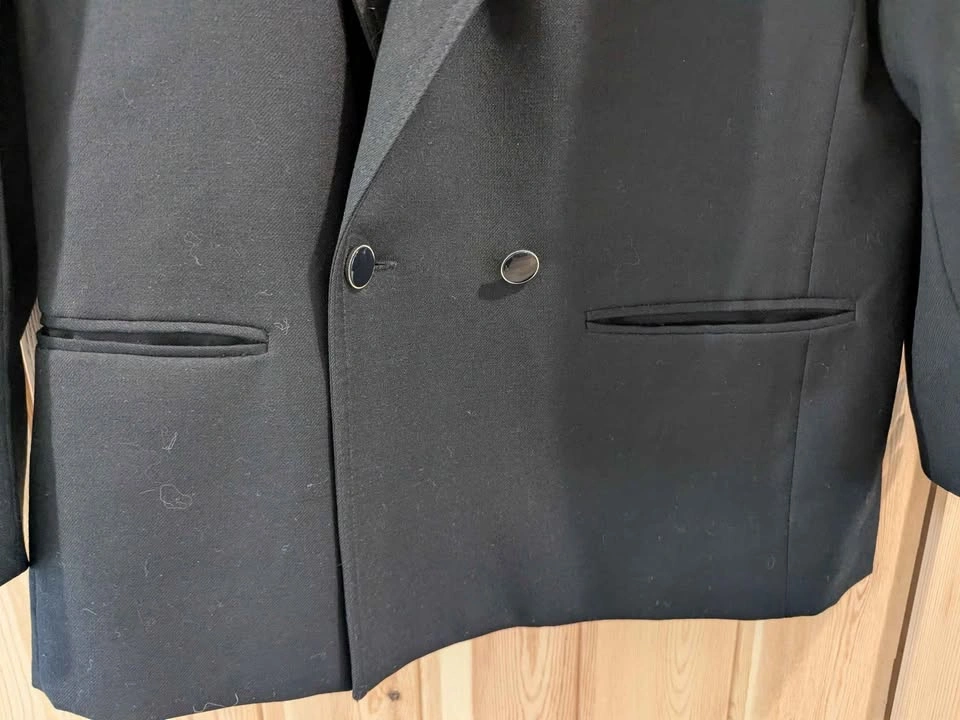 Petites by Demaro 100% Wool Black Double Breasted Blazer - photo 5