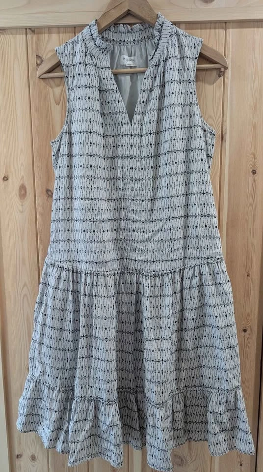 Hudson North 100% Linen Sleeveless Tiered Dress - photo 2