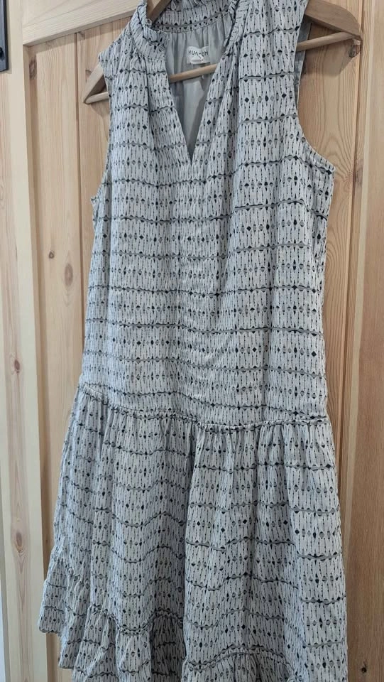 Hudson North 100% Linen Sleeveless Tiered Dress - photo 3