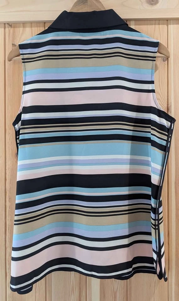 Tommy Hilfiger Sleeveless Striped Collared Blouse Tank Top - photo 4