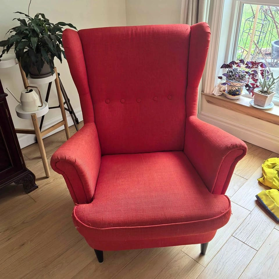 IKEA STRANDMON Wing Chair – Red