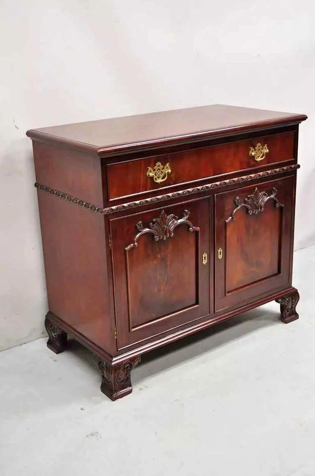 Antique Georgian Chippendale Mahogany Server/Cabinet