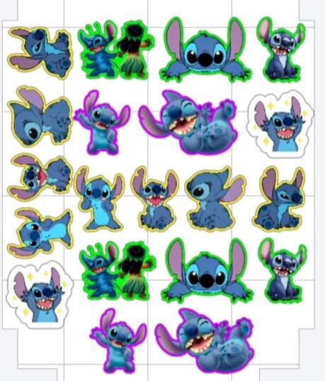 Waterproof Stitch Stickers | Holographic Vinyl Decal Sheets