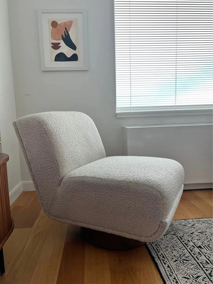 Boucle Swivel Accent Chair