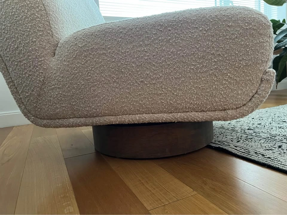 Boucle Swivel Accent Chair - photo 3