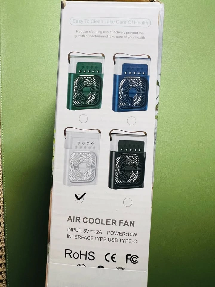 Portable Air Cooler Fan Humidifier LED USB-C - photo 3