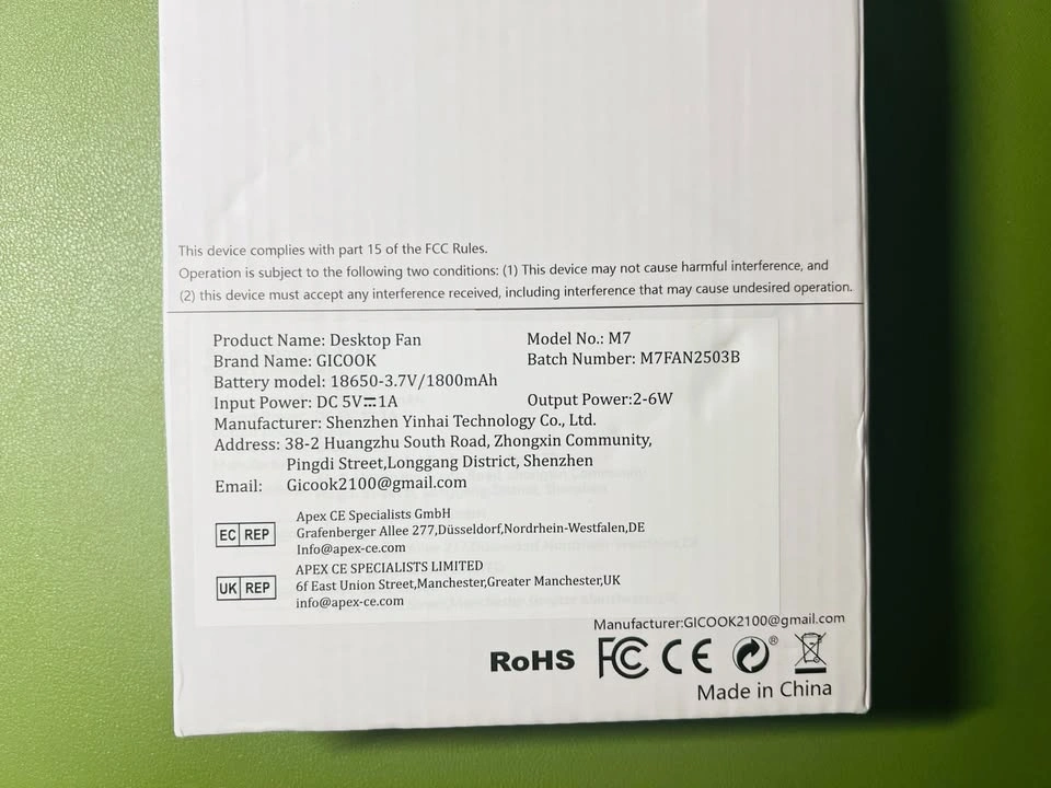 GICOOK M7 Desktop Fan - photo 2