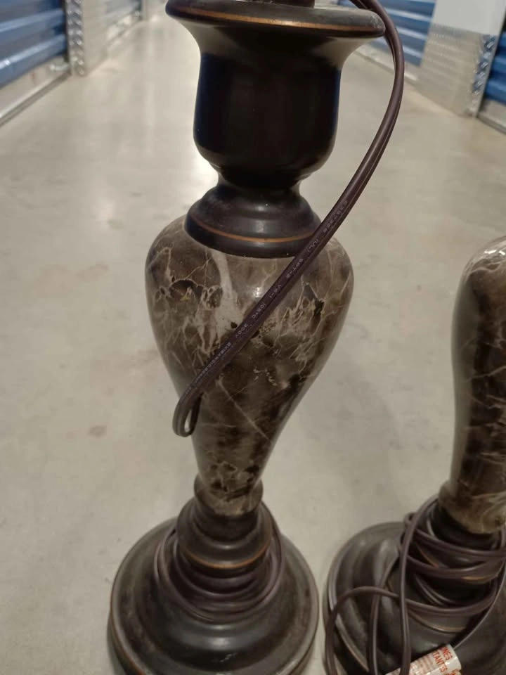 Pair of Lamps Bronze Marble Look 🌱 - photo 2