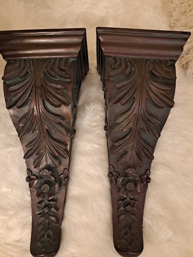 2 Large Wooden Wall Sconces - Homesense