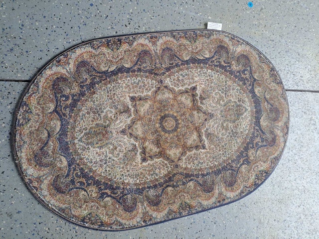 Oval Entrance Mat - Starburst Pattern