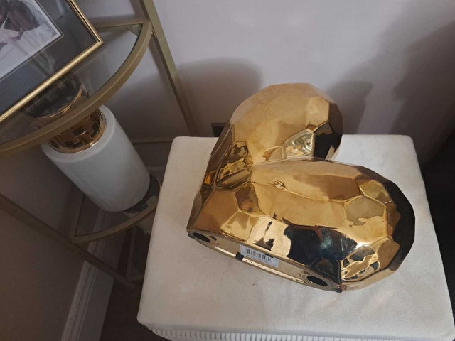 Large gold decorative heart