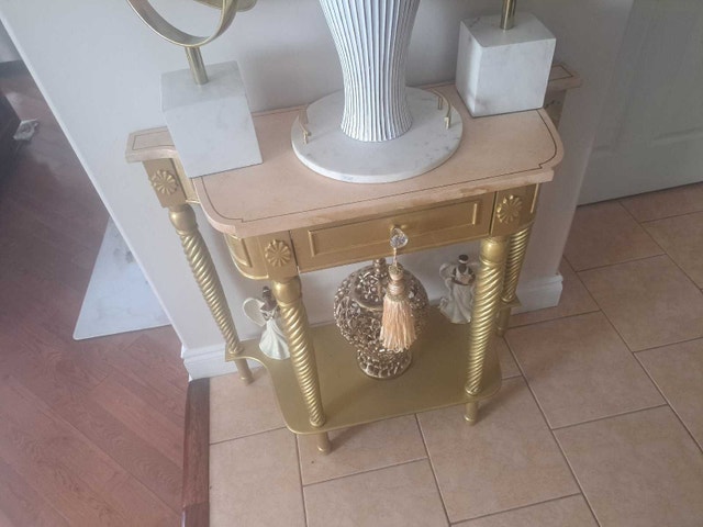 Bombay Painted Gold Console/Hallway Table