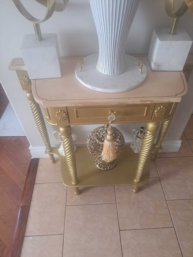 Bombay Painted Gold Console/Hallway Table - photo 2