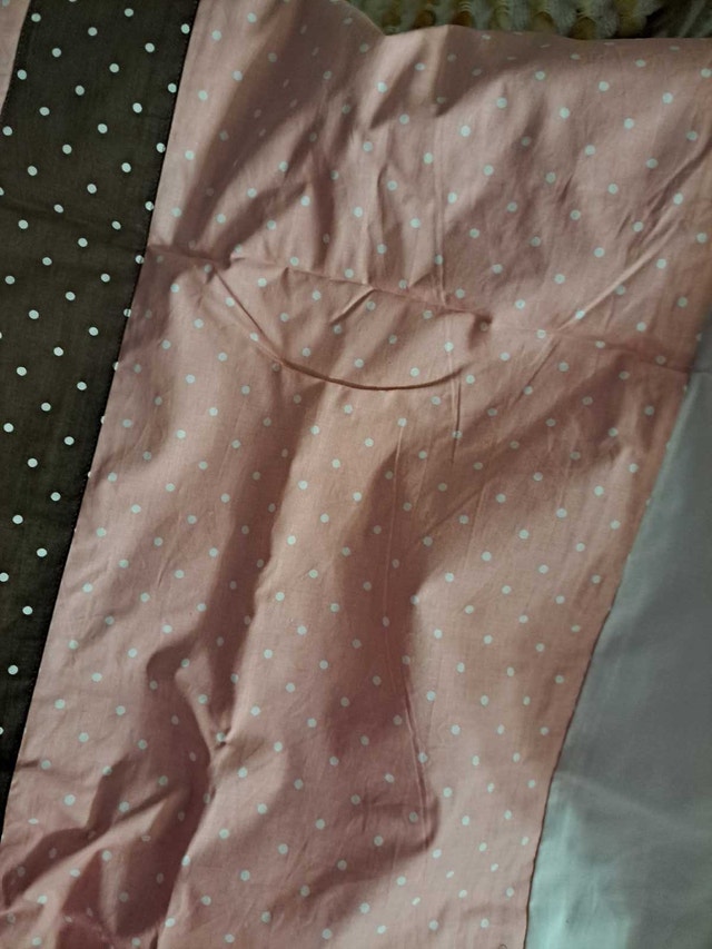 Double Size Pink and Brown Comforter Set