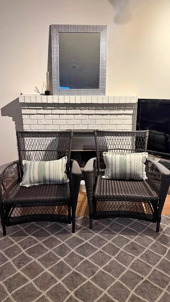 2 Large Outdoor Resin Chairs