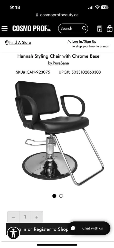 Hydraulic for Hannah Hair Dressing Chair - NOT CHAIR