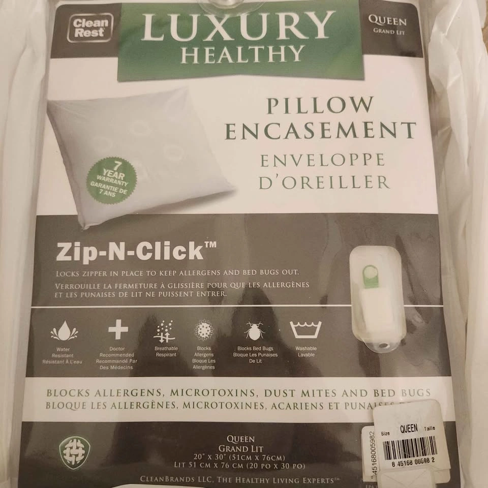 Pillow Encasement Protector for Allergies - Queen Size