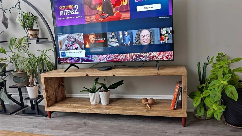Handmade Solid Spruce TV Stand / Media Console - Rustic