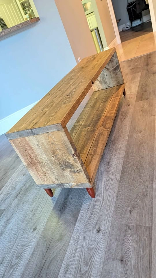 Handmade Solid Spruce TV Stand / Media Console - Rustic - photo 4