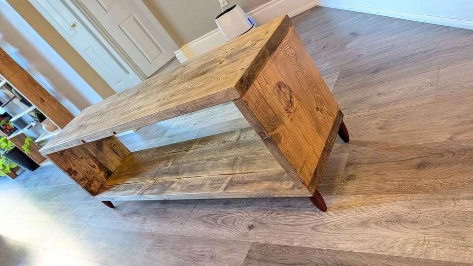 Handmade Solid Spruce TV Stand / Media Console - Rustic - photo 5