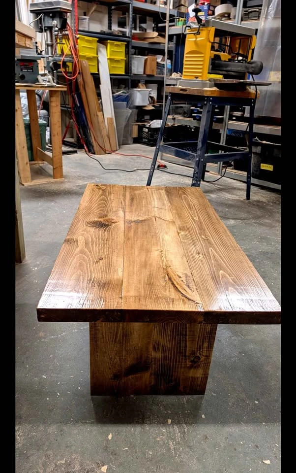 Handmade Solid Wood Coffee Table - Early American Finish