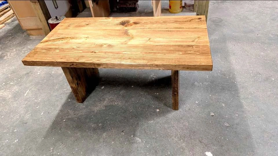 Handmade Solid Wood Coffee Table - Early American Finish - photo 2