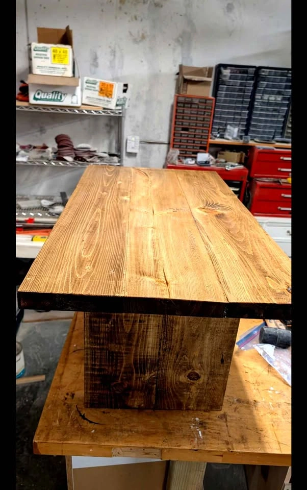 Handmade Solid Wood Coffee Table - Early American Finish - photo 4
