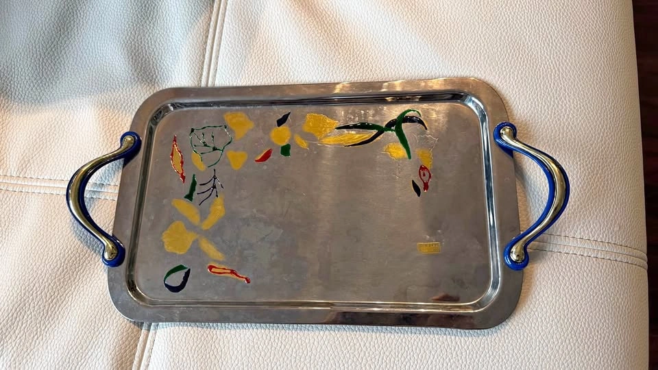 Vintage Italian 24K Gold & Inox Serving Tray 🇮🇹, Toronto