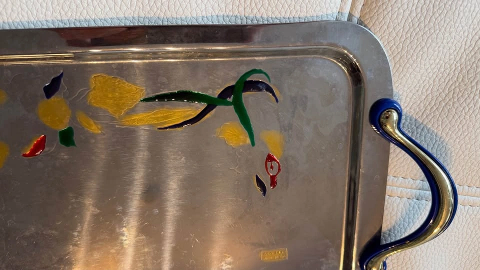 Vintage Italian 24K Gold & Inox Serving Tray 🇮🇹, Toronto - photo 4
