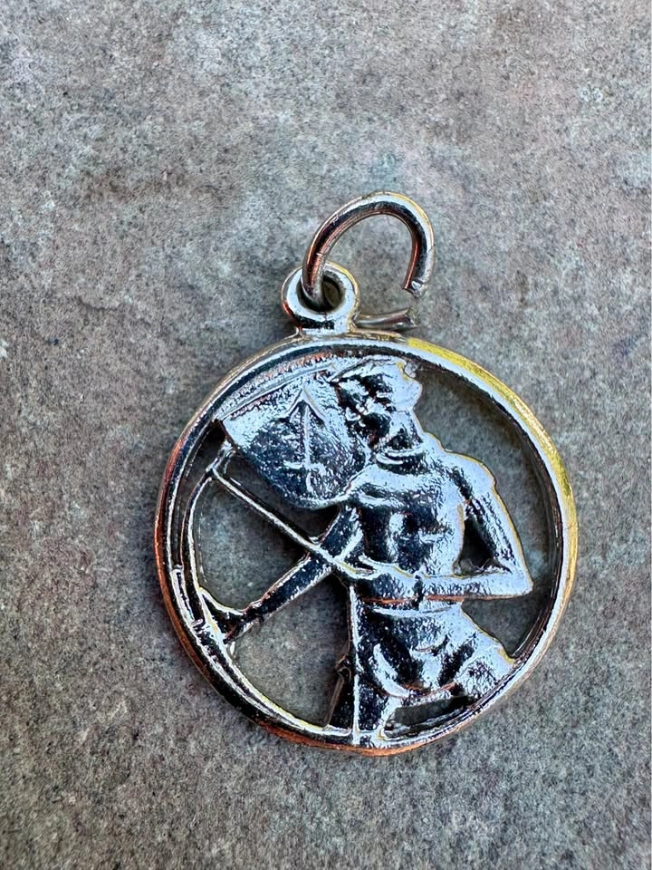 Vintage Sterling Silver Sagittarius Archer Charm - photo 2