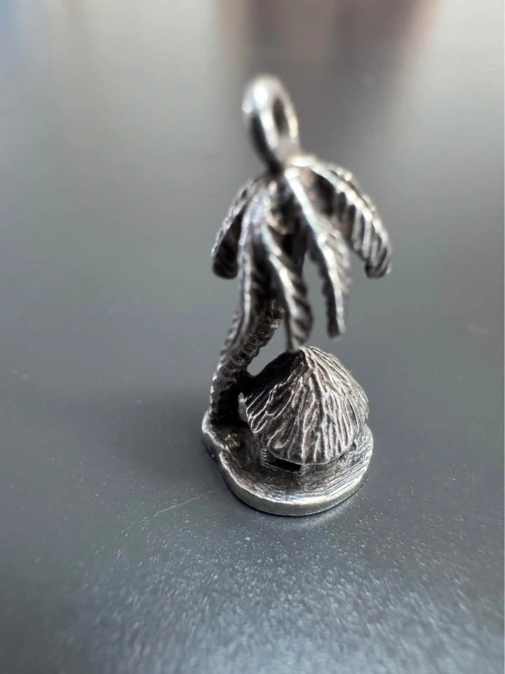 Vintage Sterling Silver Palm Tree and Hut Charm - photo 3