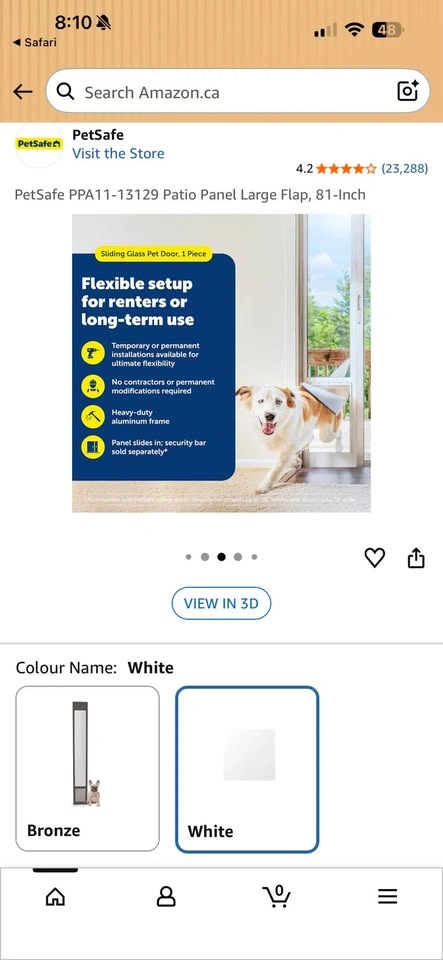NEW PetSafe Freedom Patio Panel Pet Door - Large - photo 3
