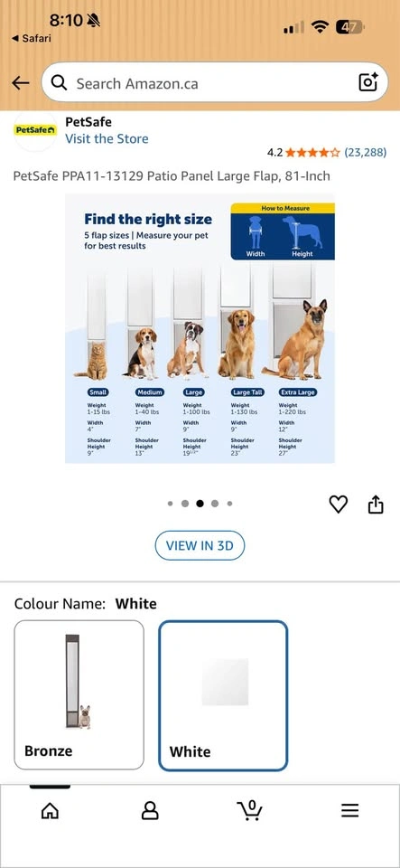 NEW PetSafe Freedom Patio Panel Pet Door - Large - photo 5