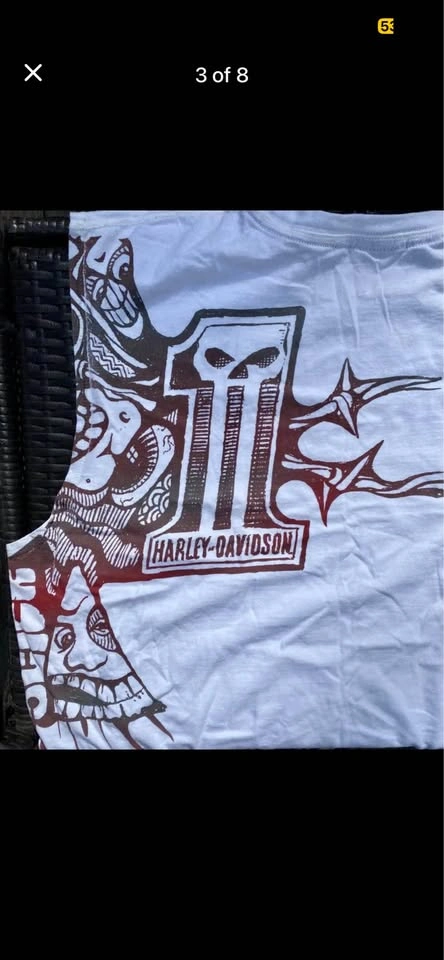 NWT Vintage White Harley Davidson Tribal Tank Top 2XL - photo 3