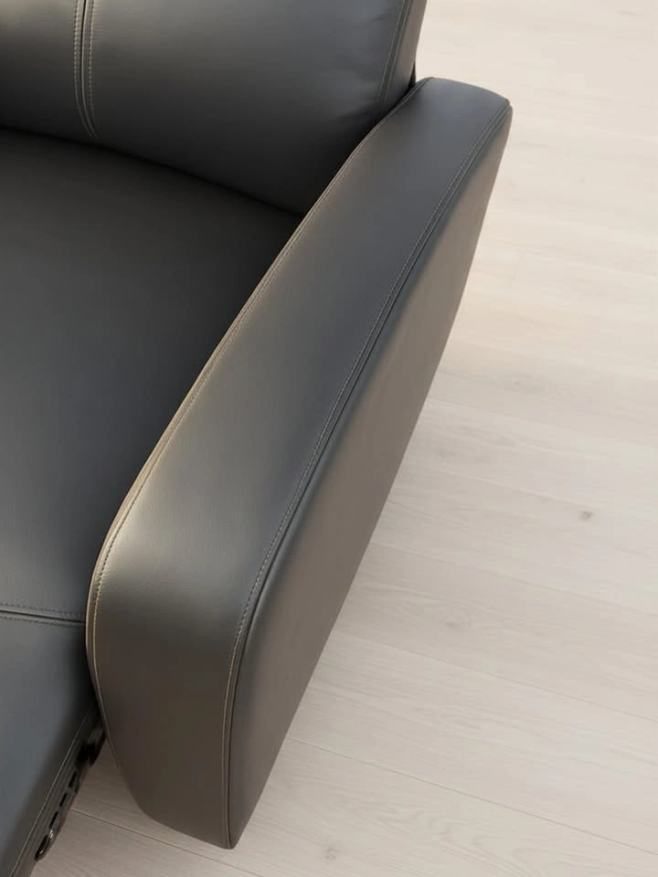 Brown Faux Leather Recliner Chair – Like New – Condo Friendly - photo 4
