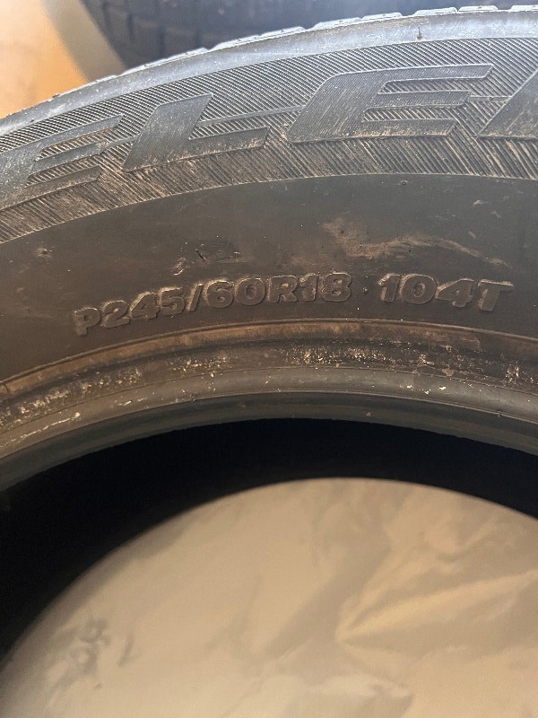 Set of 4 Bridgestone Dueler H/L 422 Tires - 245/60/18 - photo 3