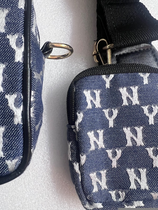 Brand New MLB New York Yankees Crossbody Bag Blue Canvas Unisex - photo 2
