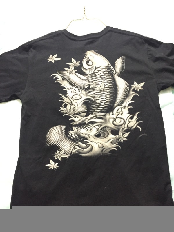 Artful Couture Tattoo Koi Fish Streetwear T-Shirt - photo 2
